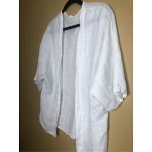 ITALIAN Boho Style 100 Lino Hippie Linen Jacket One size
